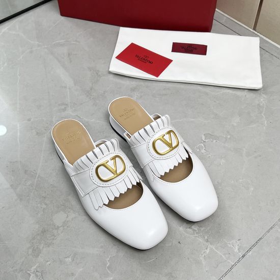 Valentino Elegant Tassel Leather Loafers and Slides Soft Lining