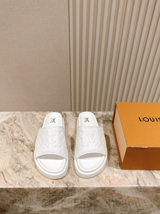 Louis Vuitton 3D Printed Upper Casual Comfort Slip On Slippers