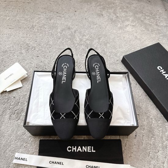 Chanel Rhinestone Decorated Satin Premium Comfortable Sandals
