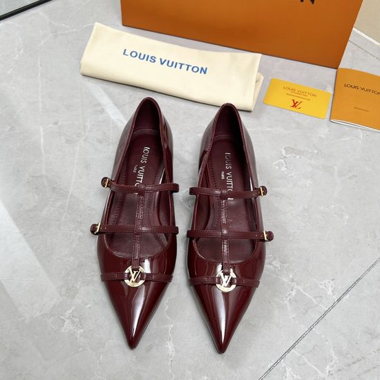 Louis Vuitton Patent Leather Flat Pumps Soft Sheepskin Interior