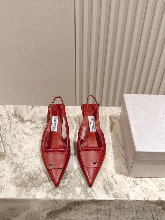 Jimmy Choo Premium Leather High Heels With Genuine Leather Sole