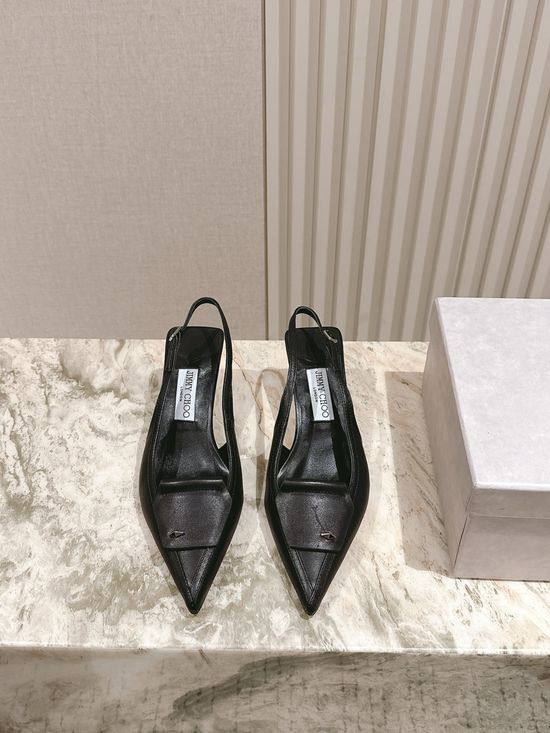 Jimmy Choo Premium Leather High Heels With Genuine Leather Sole