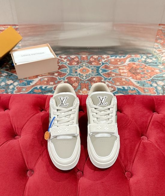 Louis Vuitton LV Perforated Leather Casual Skateboarding Retro Sneakers