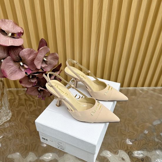 Christian Dior Sophisticated Pearl-Heeled Slingback Sandals