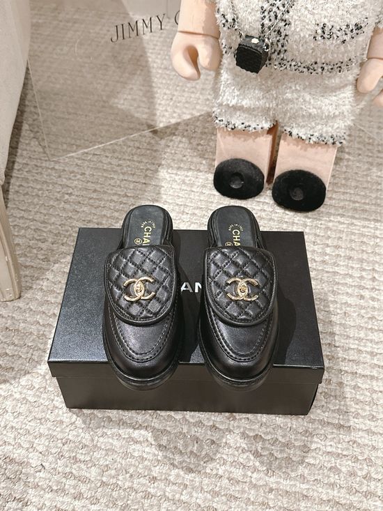 Chanel Classic Quilted Slip On Loafers Soft Sheepskin Lining
