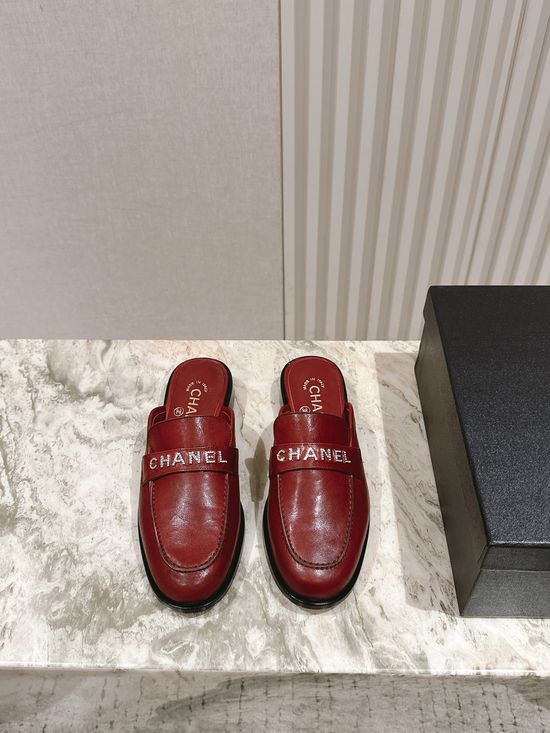 Chanel Premium Leather Loafers with Metal Logo Detail