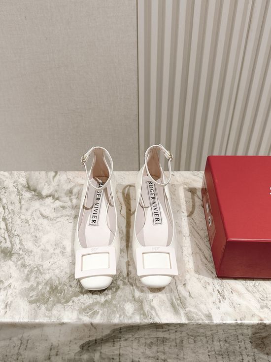 Jimmy Choo Elegant Rhinestone Buckle Patent Leather Low Heel Pumps