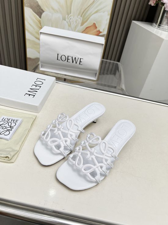 Loewe Soft Leather Kitten Heels with Non-slip Sole