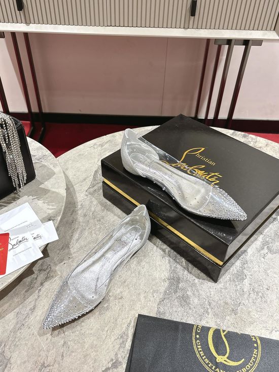 Christian Louboutine Clear PVC Upper Shiny Dress Pumps