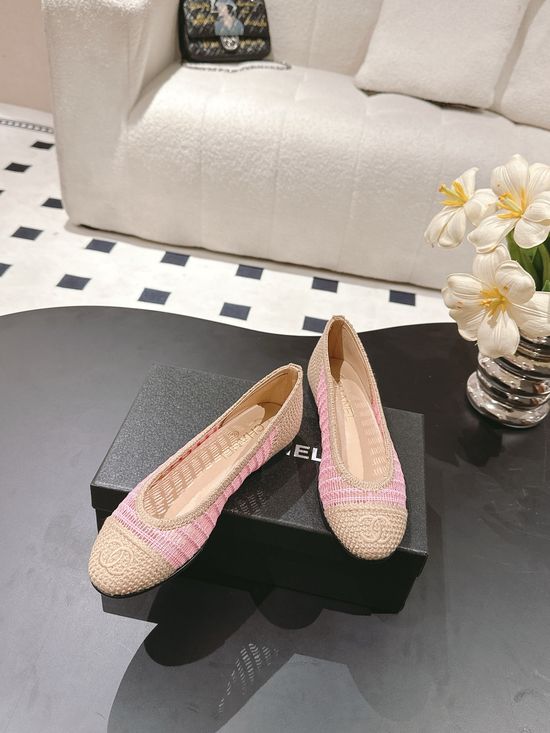 Chanel Woven Raffia Ballet Flats Classic Versatile Lightweight Casual Shoes