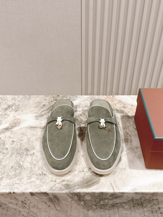 Loro Piana Soft Cozy Slip On Mules with Non Slip Flexible Sole