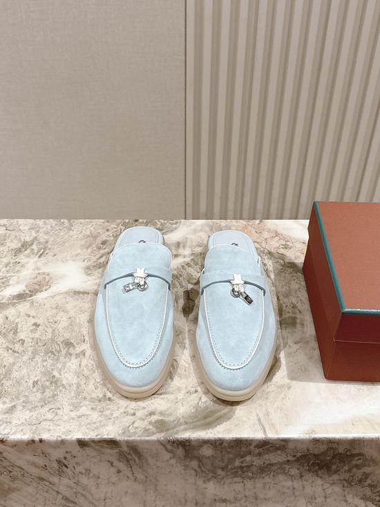 Loro Piana Soft Cozy Slip On Mules with Non Slip Flexible Sole