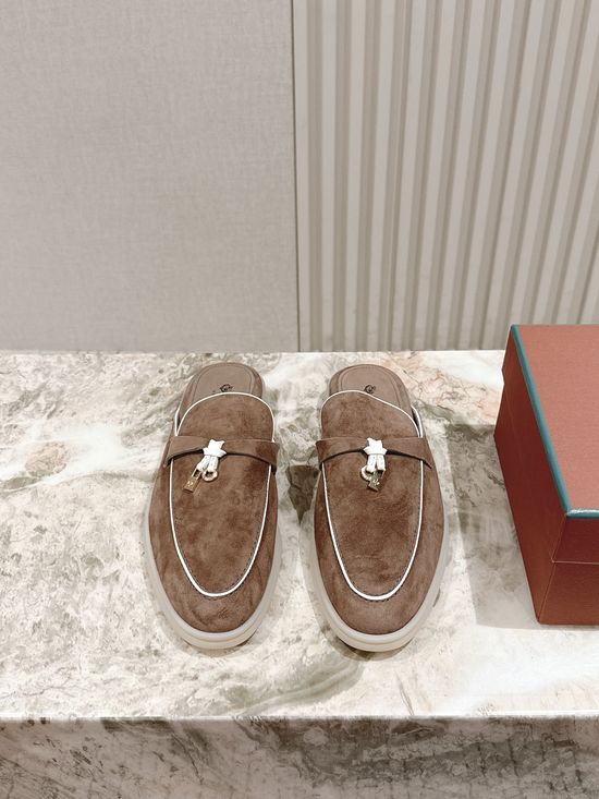 Loro Piana Soft Cozy Slip On Mules with Non Slip Flexible Sole
