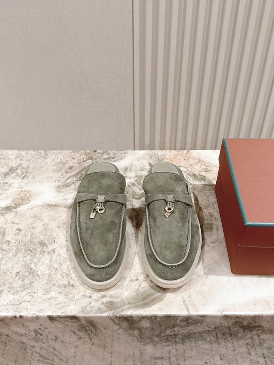 Loro Piana Soft Cozy Slip On Mules with Non Slip Flexible Sole