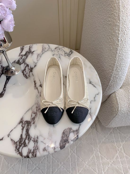 Chanel Woven Hollow-out Ballet Flats Breathable Comfortable Leather Insole