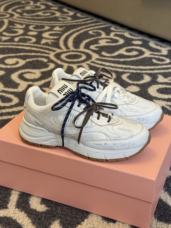 Miu Miu Cozy Height Increasing Chunky Sneakers Fashion Casual Shoes