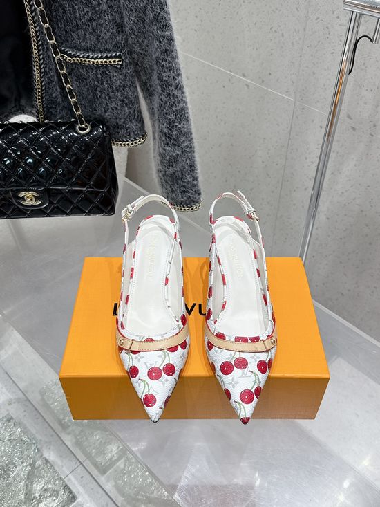 Louis Vuitton Cherry Element Bow Detail Low Heel Sandals