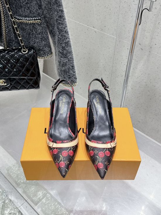 Louis Vuitton Cherry Element Bow Detail Low Heel Sandals