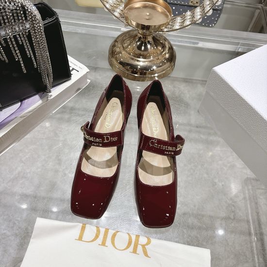 Christian Dior Elegant Square Toe Heels with Metal Decor