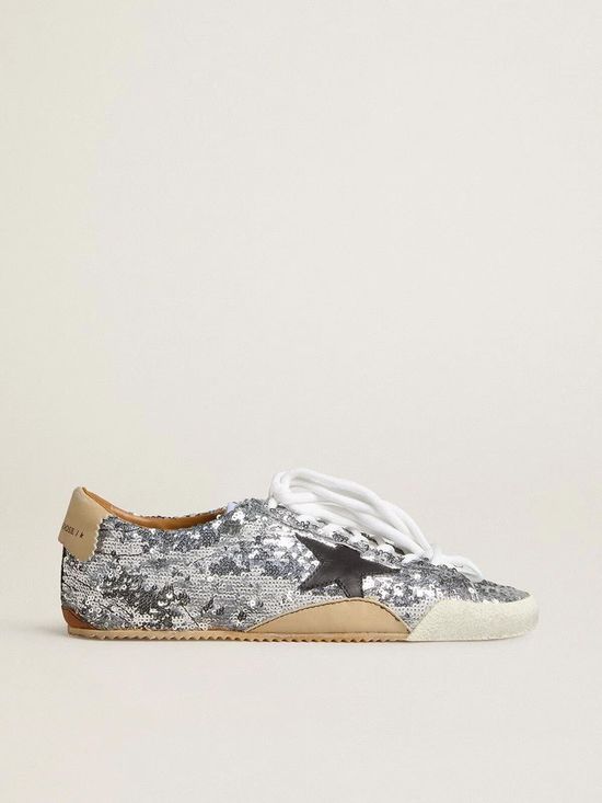Golden Goose Sequin Decor Low Top Retro Casual Sneakers