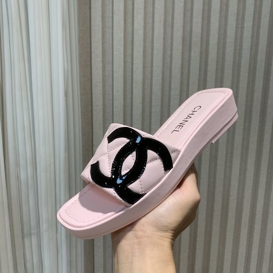 Chanel Classic Logo Slip On Slides Versatile Daily Wear