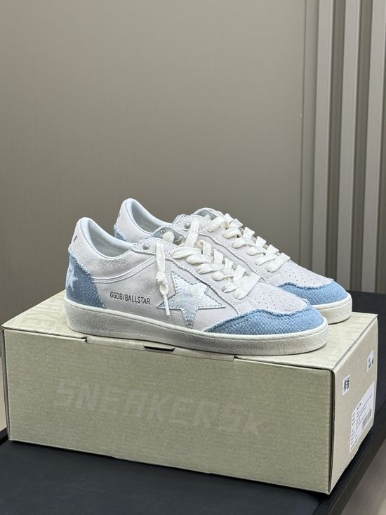 Golden Goose Soft Sheepskin Casual Shoes Elegant Lace-up Style