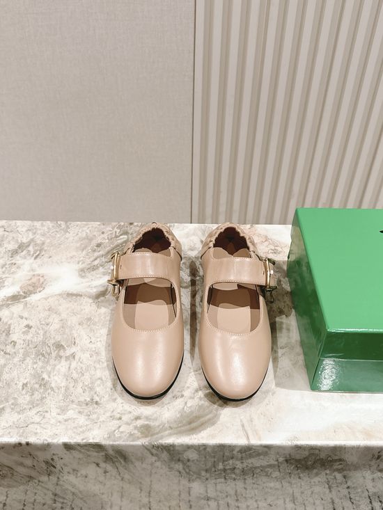 Bottega Veneta Genuine Leather Woven Round Toe Casual Work Flats