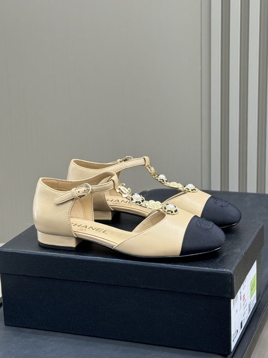 Chanel Elegant T-Strap Mary Jane Shoes Premium Soft Upper Footwear