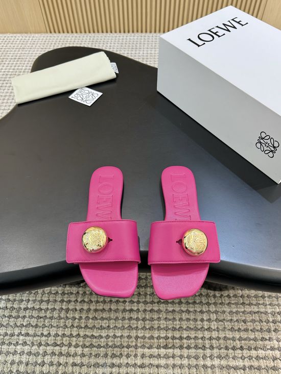 Loewe Multi-color Casual Slides Comfortable Fit Durable Sole