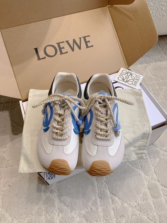 Loewe Classic Leather Casual Trainers Comfortable Daily Shoes