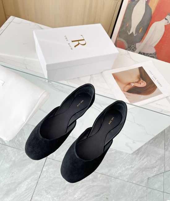 The Row Vintage Style Leather Mules Soft Comfortable Slip On Shoes