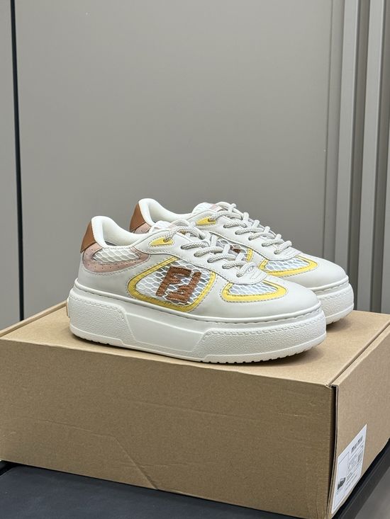 Fendi Breathable Mesh Casual Sneakers With Height Boost