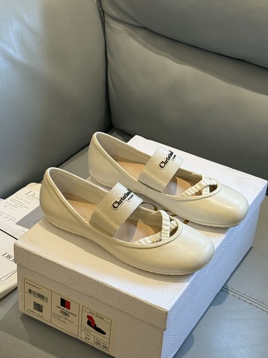 Christian Dior Elegant Soft Ballet Flats Comfortable Casual Footwear