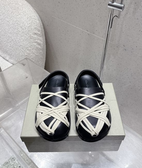 Rick Owens Closed Toe Slip-on Mules Clogs Durable Non-slip Sole