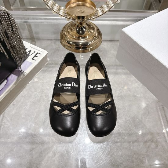Christian Dior Elegant Leather Flats Comfortable Non-slip Casual Shoes