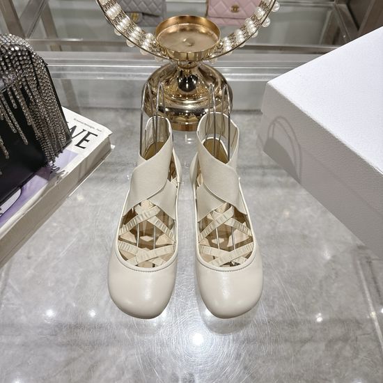 Christian Dior Elegant Leather Flats Comfortable Non-slip Casual Shoes
