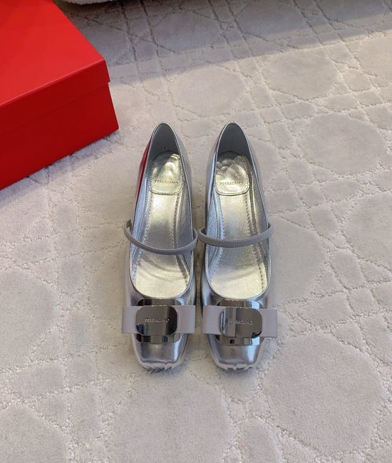 Ferragamo Mary Jane Ballet Flats with Optional Low Heel