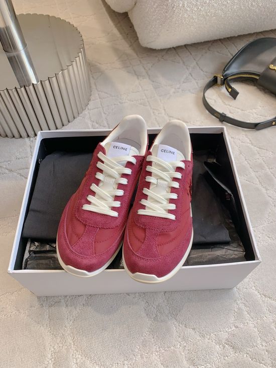 Celine Classic Casual Sneakers Leather And Fabric Upper