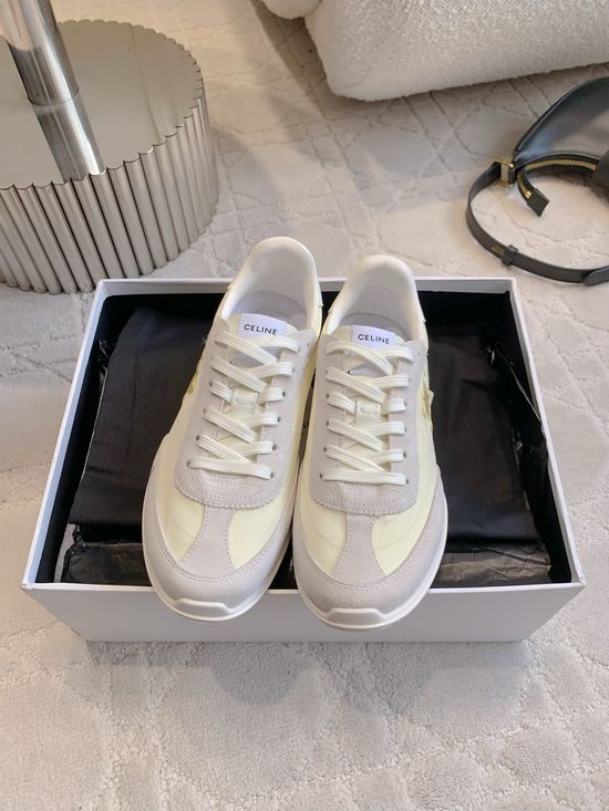 Celine Classic Casual Sneakers Leather And Fabric Upper