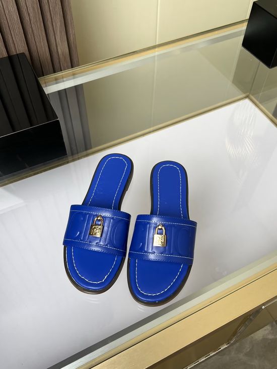 Hermes Genuine Cowhide Comfortable Flat Slide Sandals