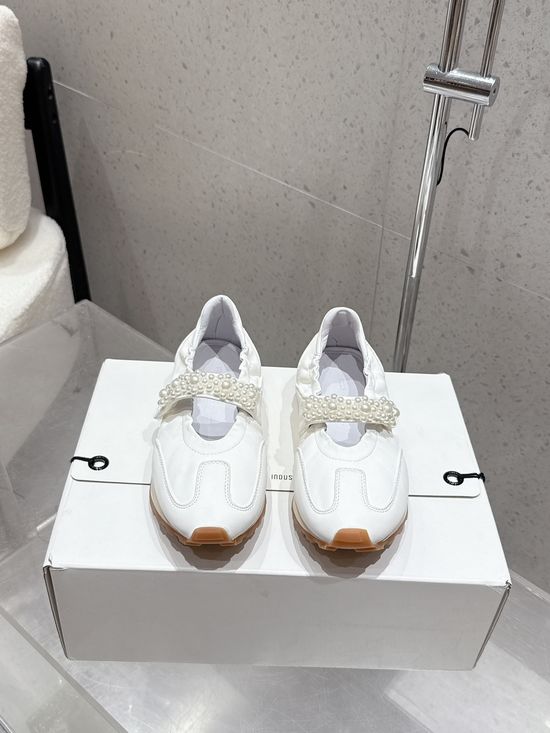 Foot Industry Faux Pearl Decor Mary Jane Casual Shoes Soft Leather Upper