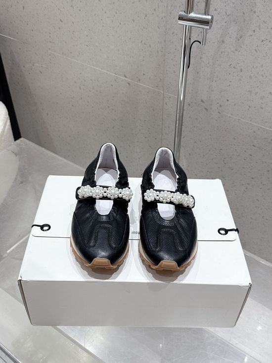 Foot Industry Faux Pearl Decor Mary Jane Casual Shoes Soft Leather Upper