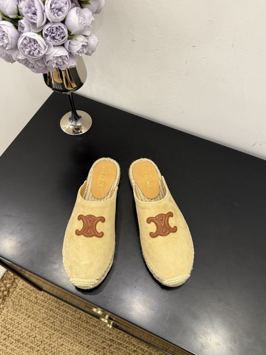 Celine Vintage Retro Canvas Espadrilles Comfortable Daily Footwear