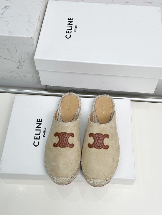 Celine Classic Embossed Slip On Espadrille Casual Comfortable Shoes