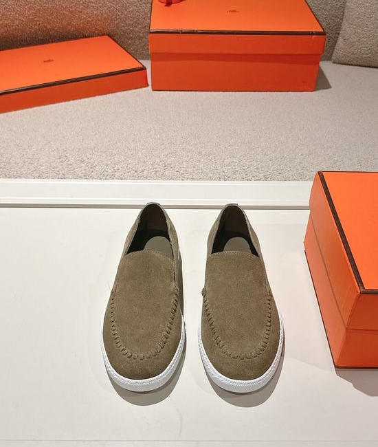 Hermes Classic Slip-On Loafers with Premium Leather Upper
