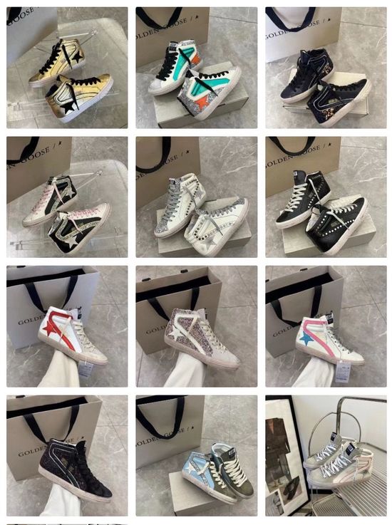 Golden Goose Mid-top Distressed Casual Comfortable Fashion Sneakers