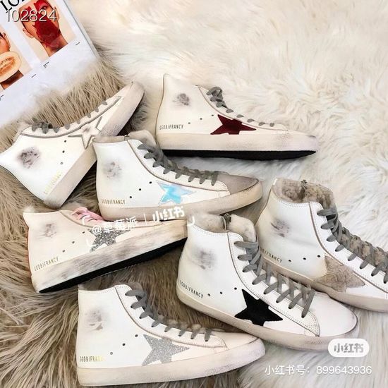 Golden Goose Mid-top Distressed Casual Comfortable Fashion Sneakers