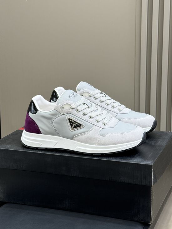 Prada Suede Nylon Splicing Breathable Casual Sneakers