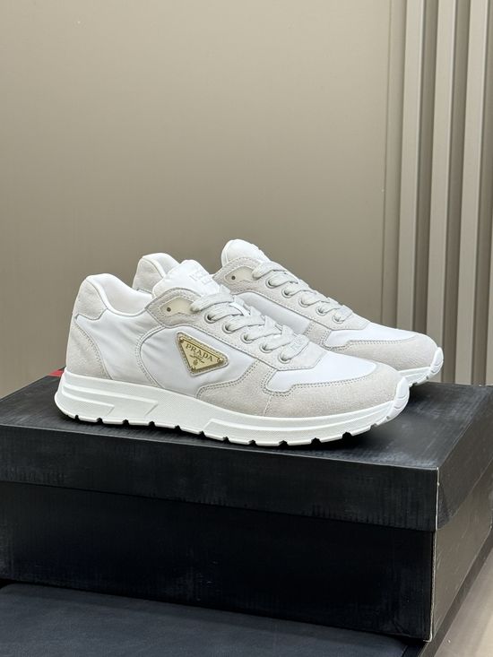 Prada Suede Nylon Splicing Breathable Casual Sneakers