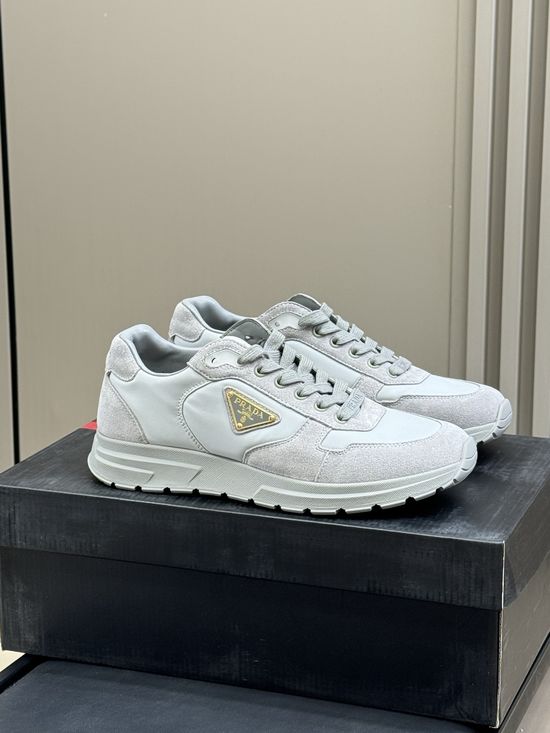 Prada Suede Nylon Splicing Breathable Casual Sneakers